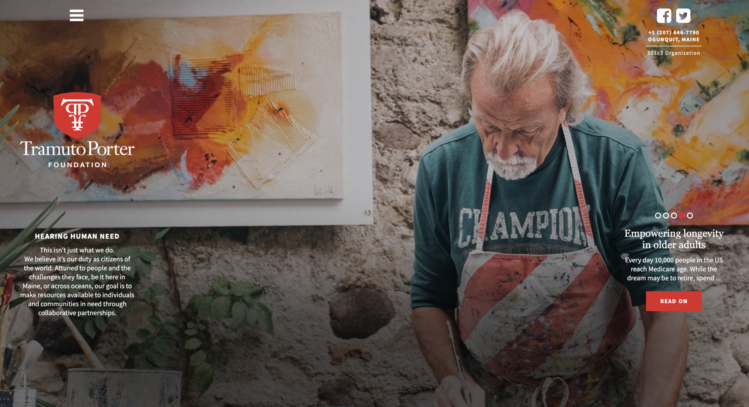 A long-running digital home for the foundation, designed to center dignity, humanity, and lived experience over spectacle.