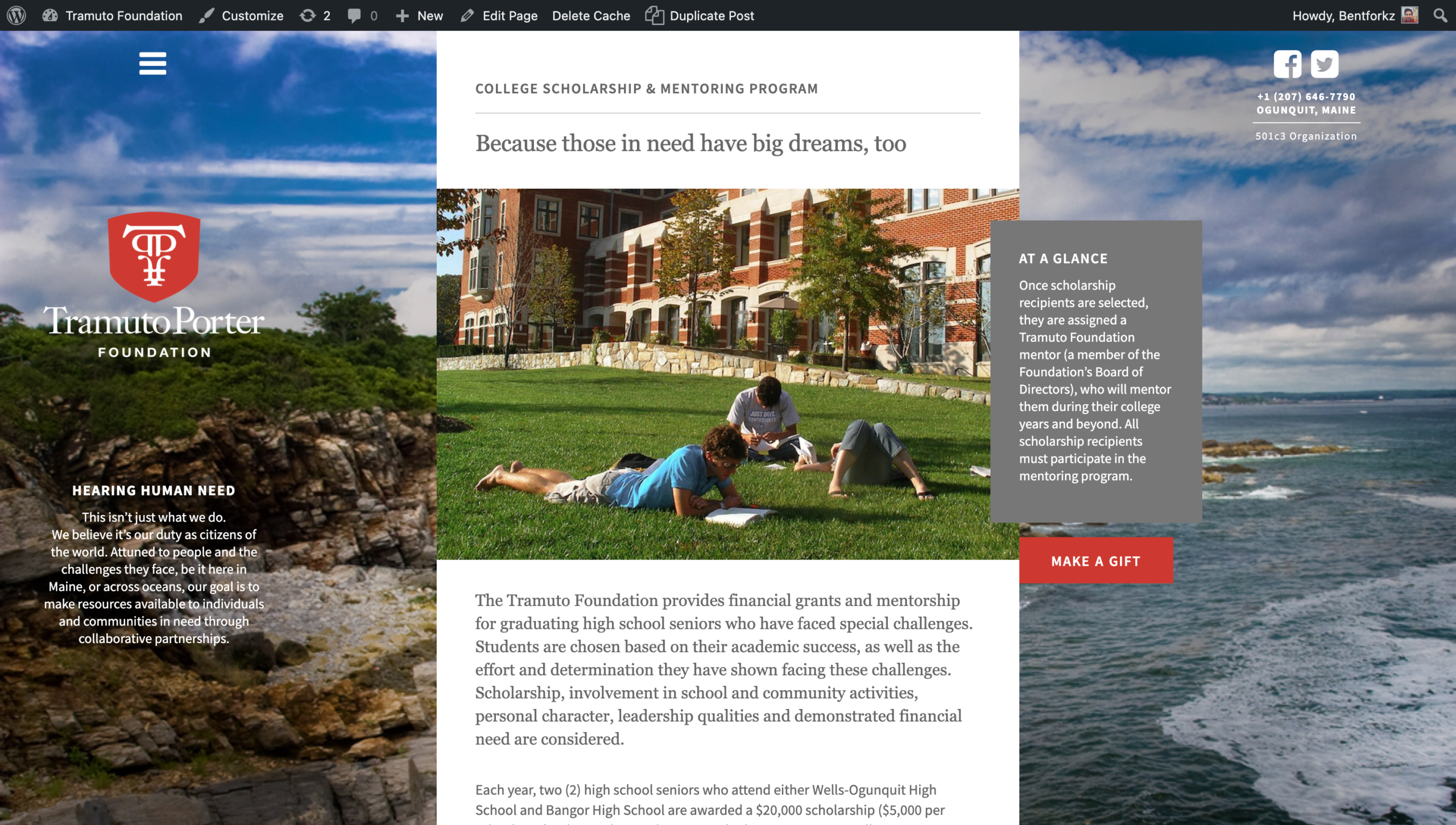 Story-led program pages that balance clarity, warmth, and trust for students, families, and donors navigating high-stakes moments.
